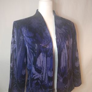 St. John Evening Purple and Black Jacket